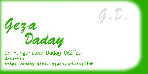 geza daday business card